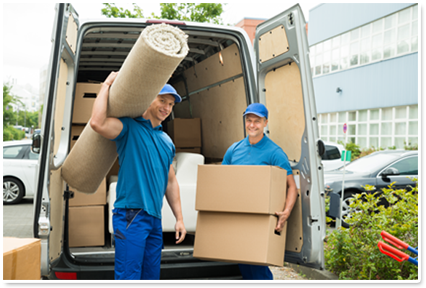 Our Brisbane removalists handling boxes.